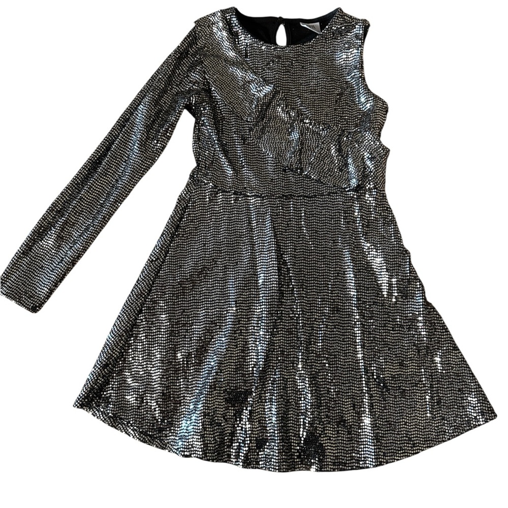 Zara Girls Sequin Long Sleeve Dress Size 11-12
